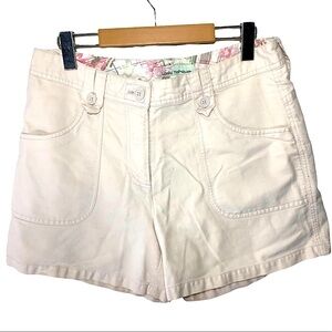 Vintage Lady Hathaway Corduroy Shorts Cream Sz 10 Side Pockets